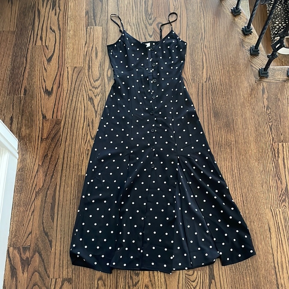 Polka dot maxi dress worn once